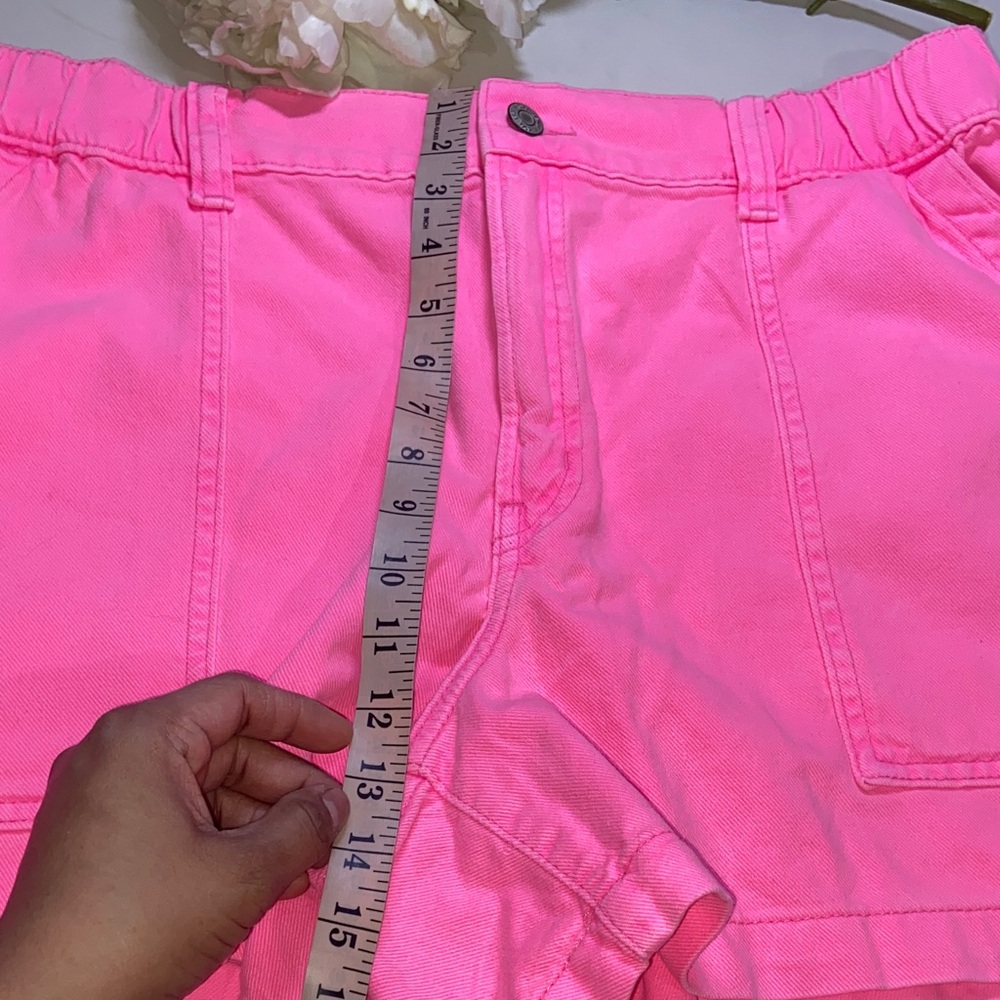 GAP High Rise Waist Neon Pink Women's Shorts Size XL - Picture 13 of 13
